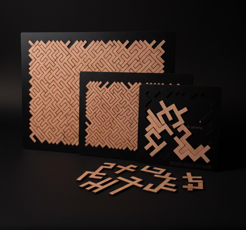 trzy stopnie trudności puzzli łamigłówki z kolekcji wydaje się proste 