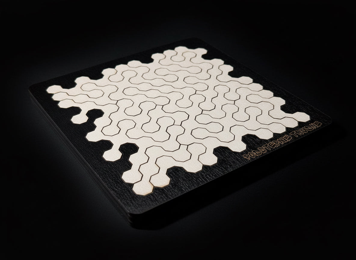 profil całego produktu puzzle drewniane w kształcie oktagonu